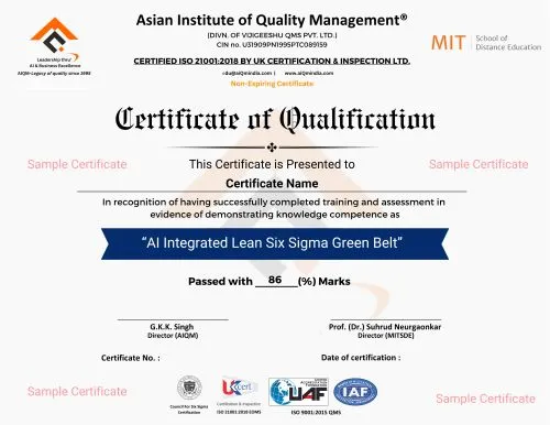 AI-Enabled Lean Six Sigma Green Belt Certificate
