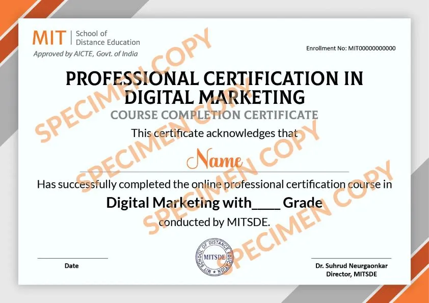 Certificate in Digital Marketing