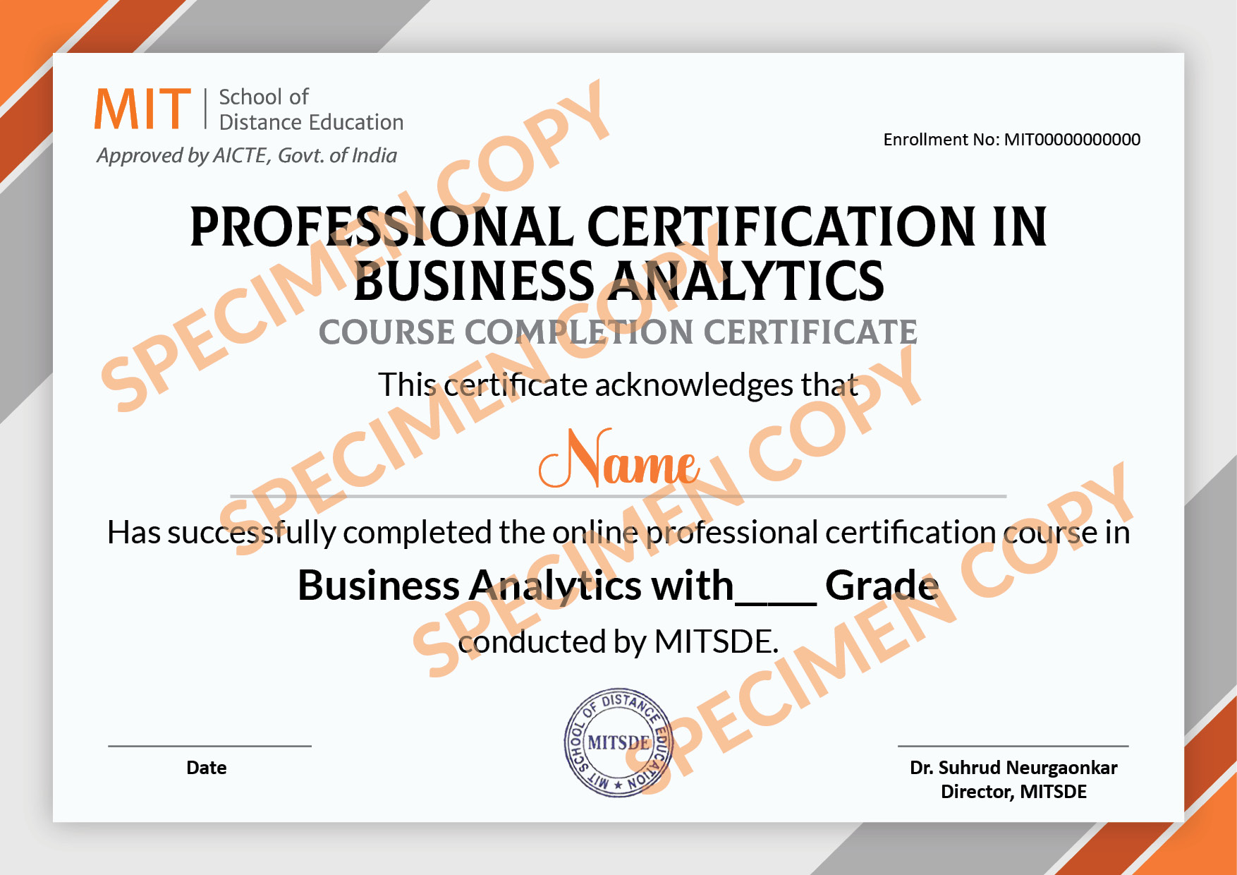 Certificate in Business Analytics